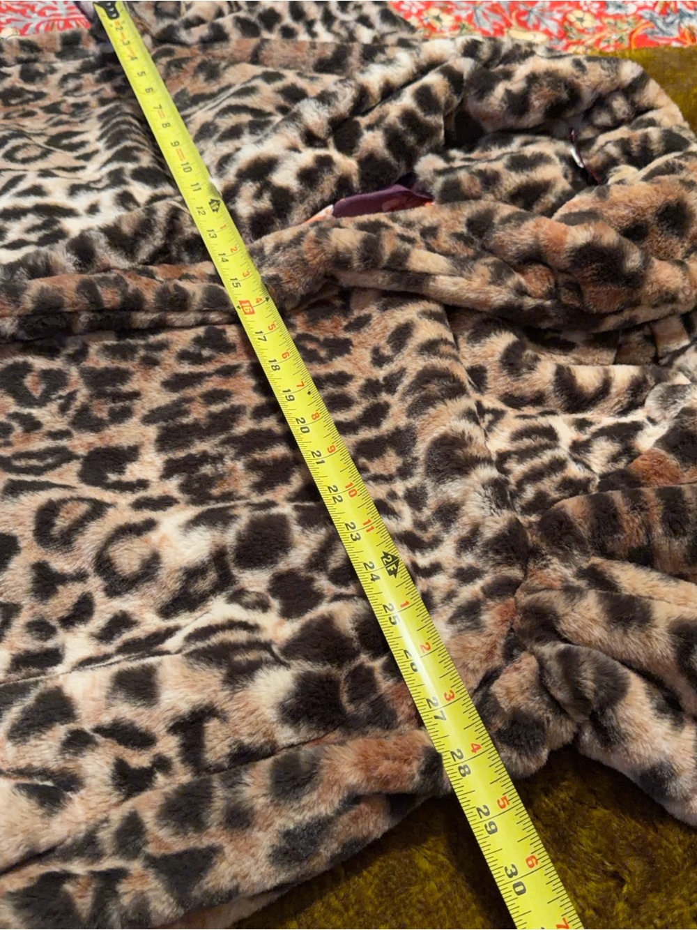 New Johnny Was Faux Fur Leopard Print Coat with 100% Silk Printed Lining Rare - Picture 10 of 16